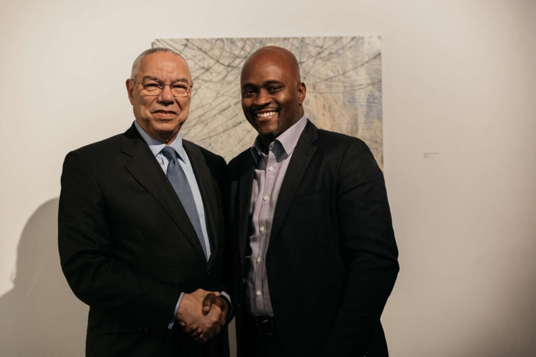 Adam Stanley with Colin Powell