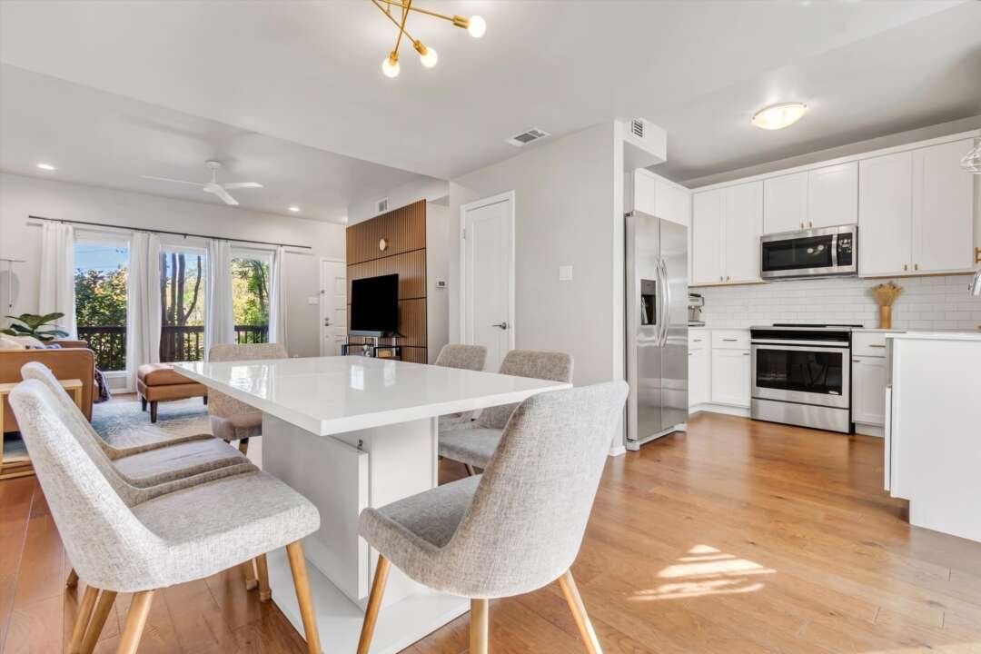 Kitchen and dining — open concept flow
