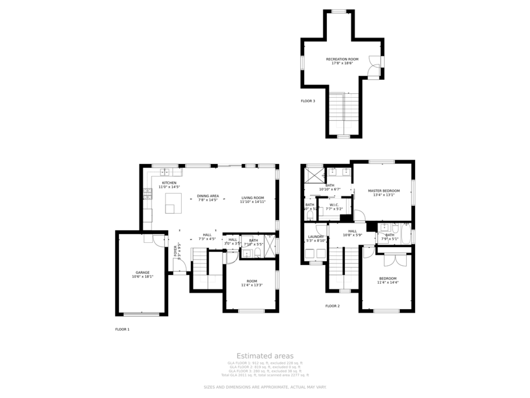 2710 Zaragosa #A complete floor plan — all three levels