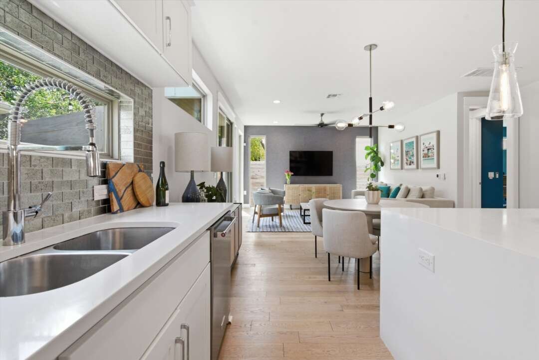 Open concept living and kitchen at 2710 Zaragosa