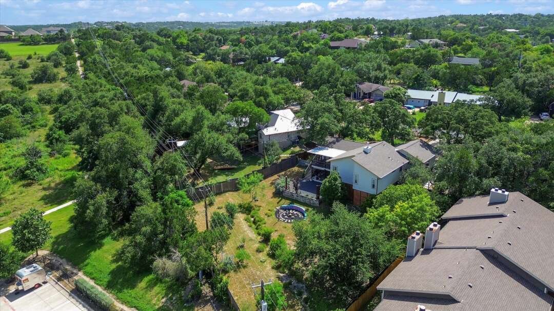 Aerial view of the oversized lot at 6929 Chinook Dr