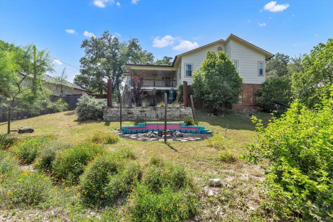 Large private backyard
