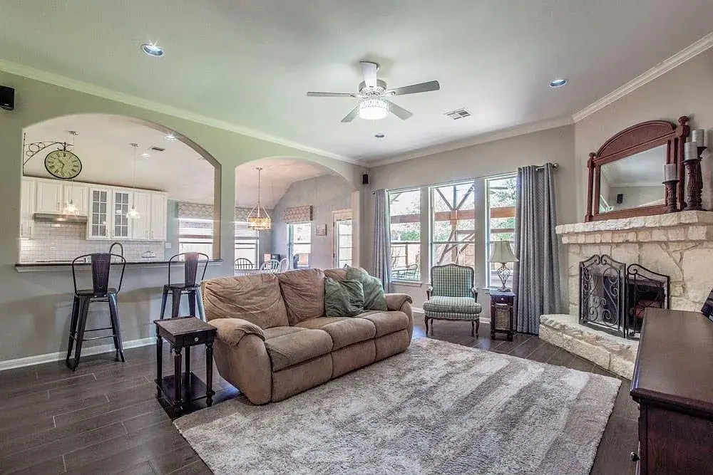 Living room at 13817 Glen Mark Dr