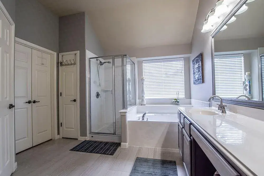 Primary bathroom, second view, at 13817 Glen Mark Dr