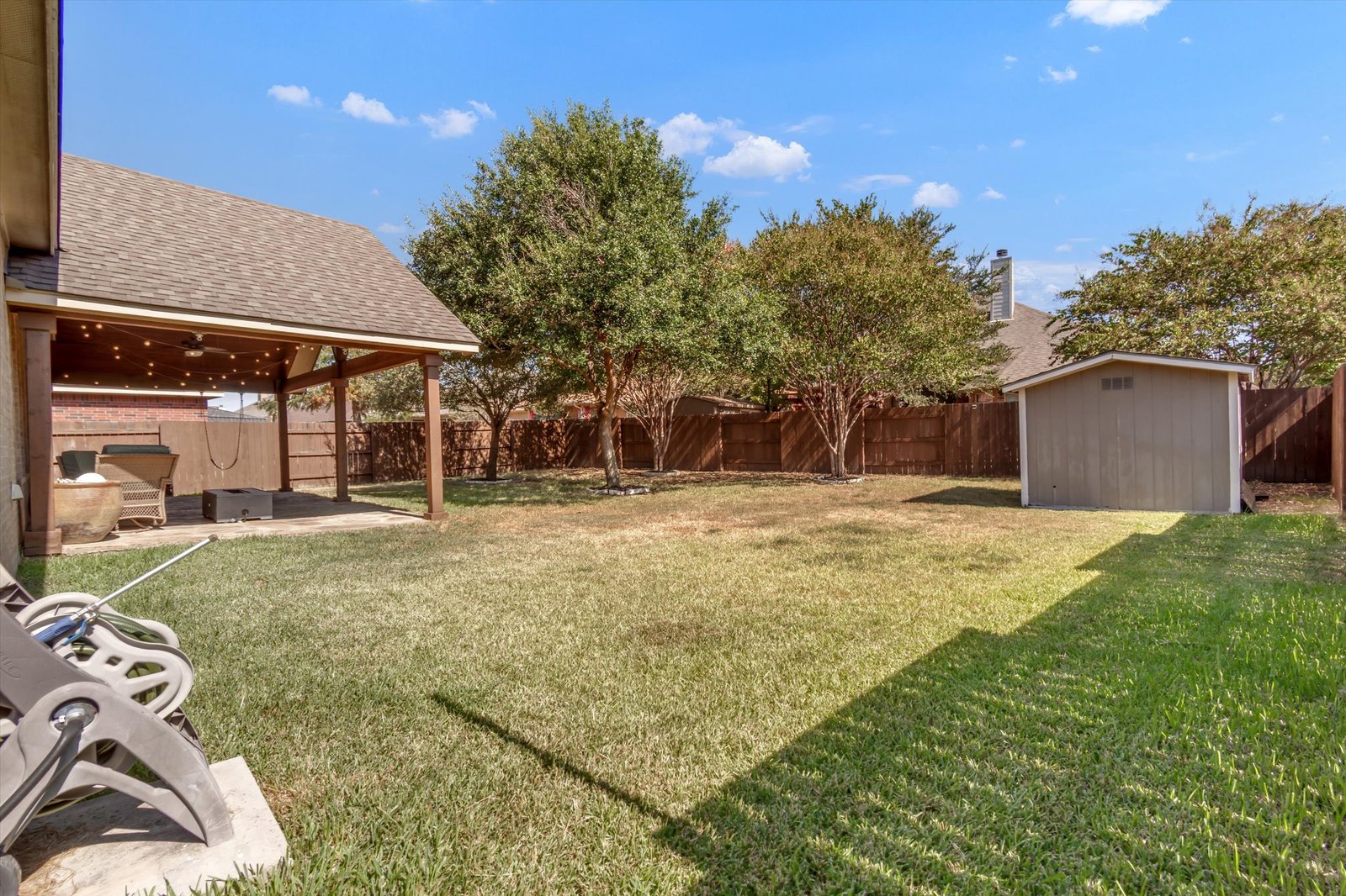 Backyard at 13817 Glen Mark Dr